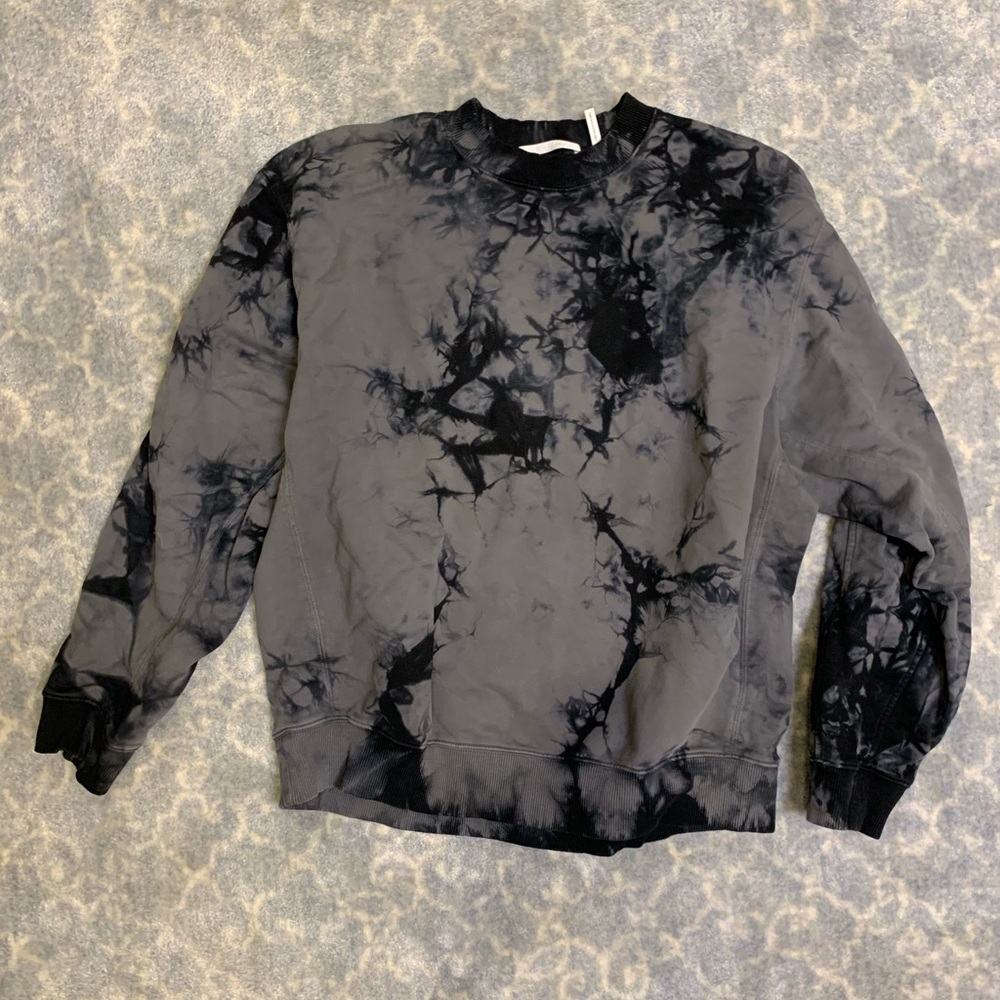 Helmut Lang TD Logo Sweatshirt in charcoal/ black